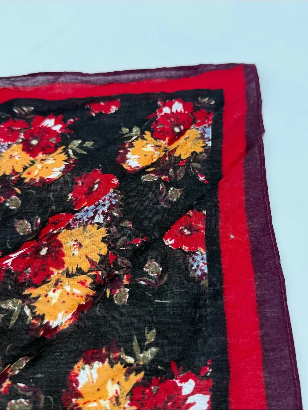 Unbranded Floral Cotton Bandana Scarf Square Accessory Colorful